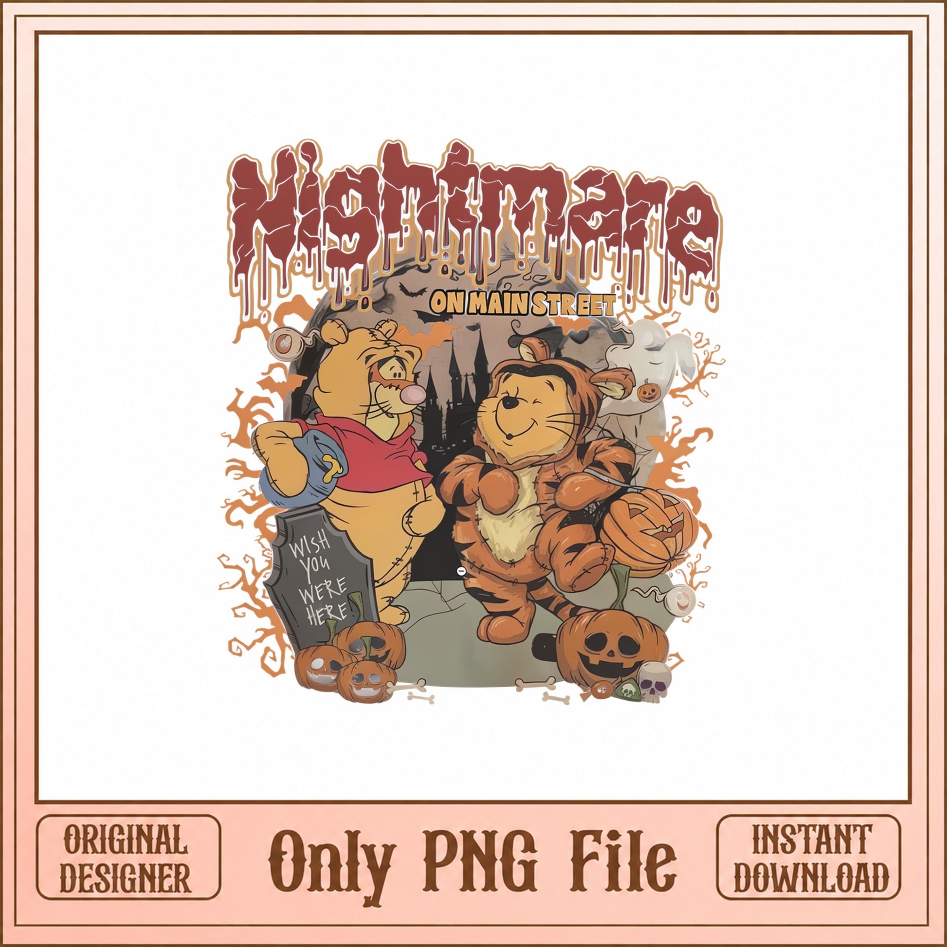 Winnie The Pooh Halloween PNG, Nightmare On Main Street, Disney PNG