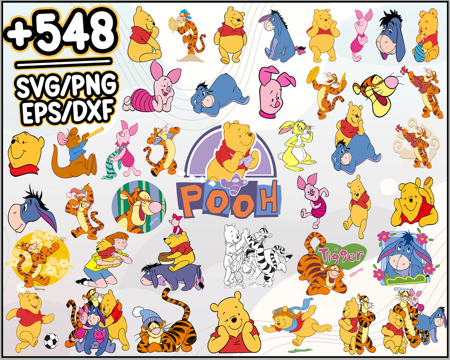 Winnie the pooh disney SVG Bundle