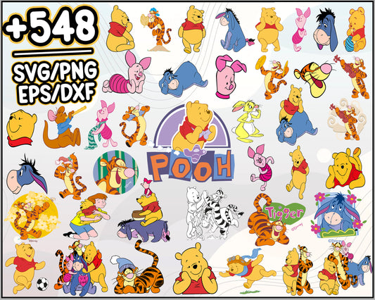 Disney pooh and friends bundle svg, winnie the pooh svg