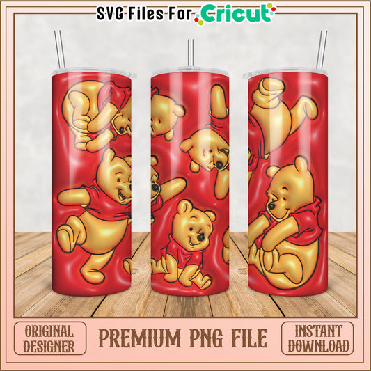 Winnie the Pooh 20oz Skinny Tumbler PNG