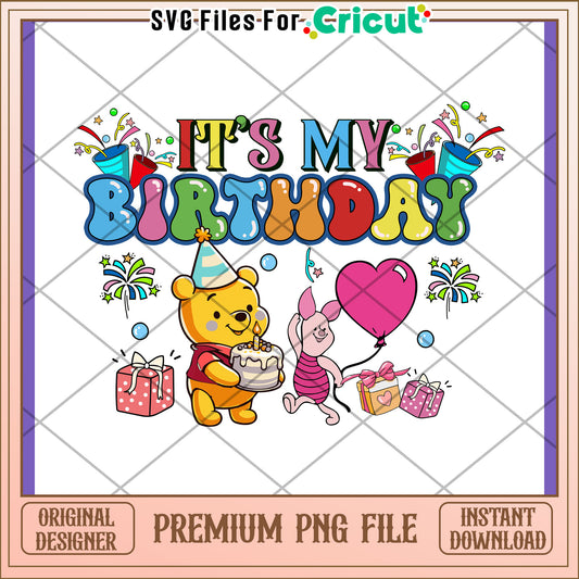 Winnie the Pooh Birthday PNG