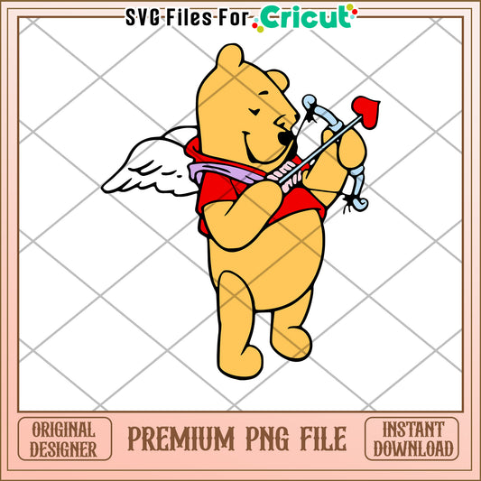 Winnie the Pooh Cupid PNG for Cricut