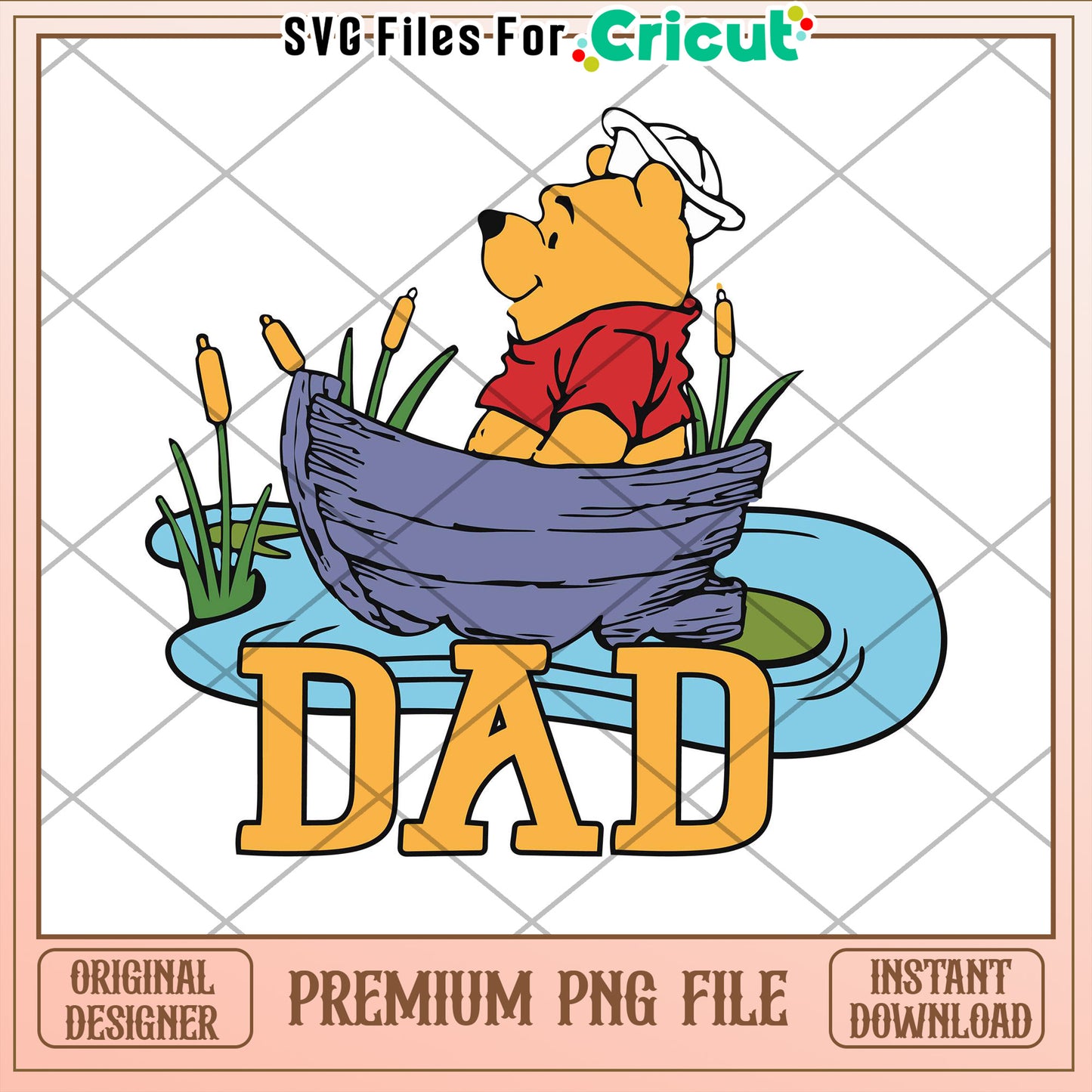 Winnie the Pooh Dad PNG Cricut File