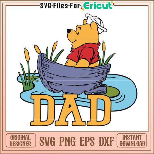Winnie the Pooh Dad SVG Design