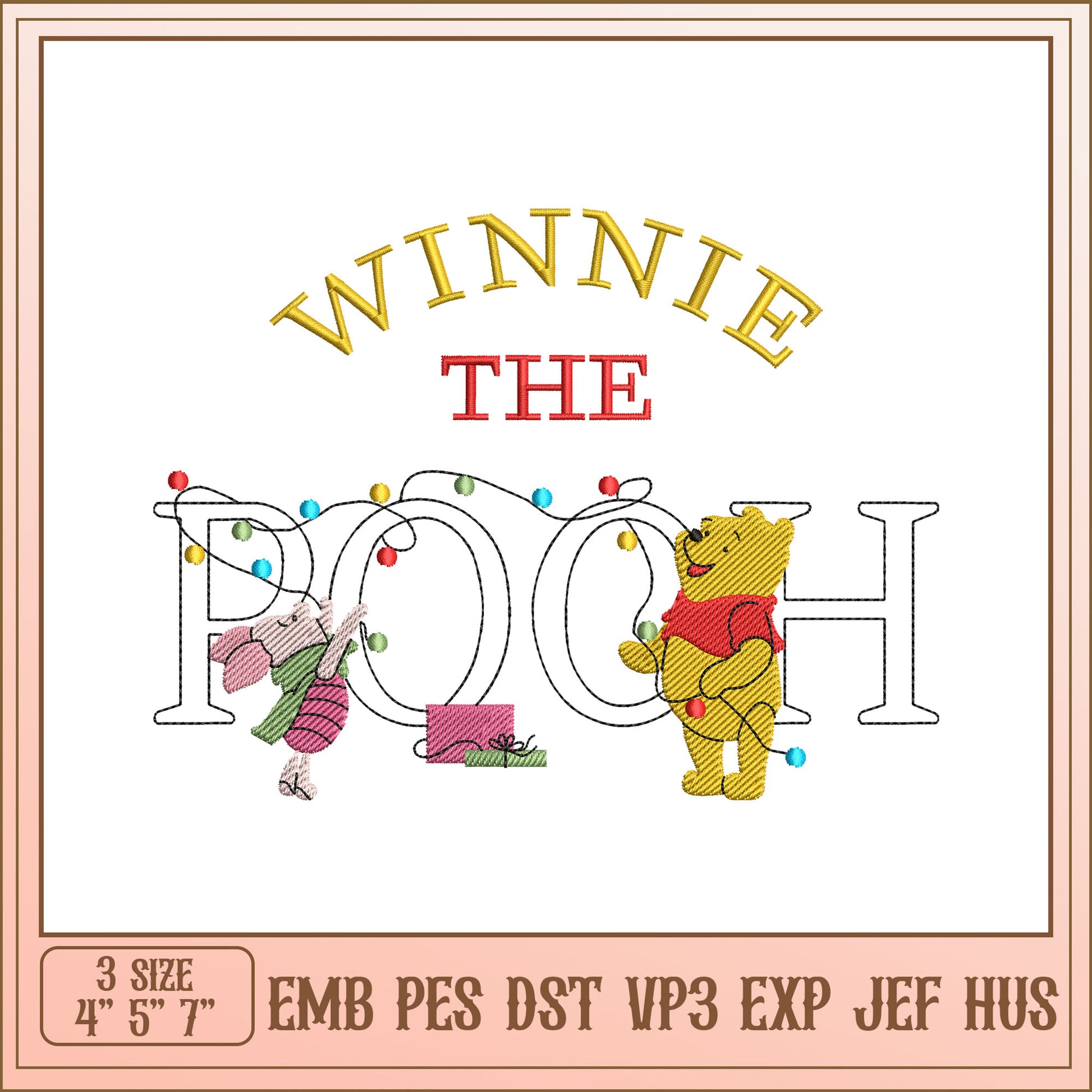Winnie the Pooh Embroidery Design