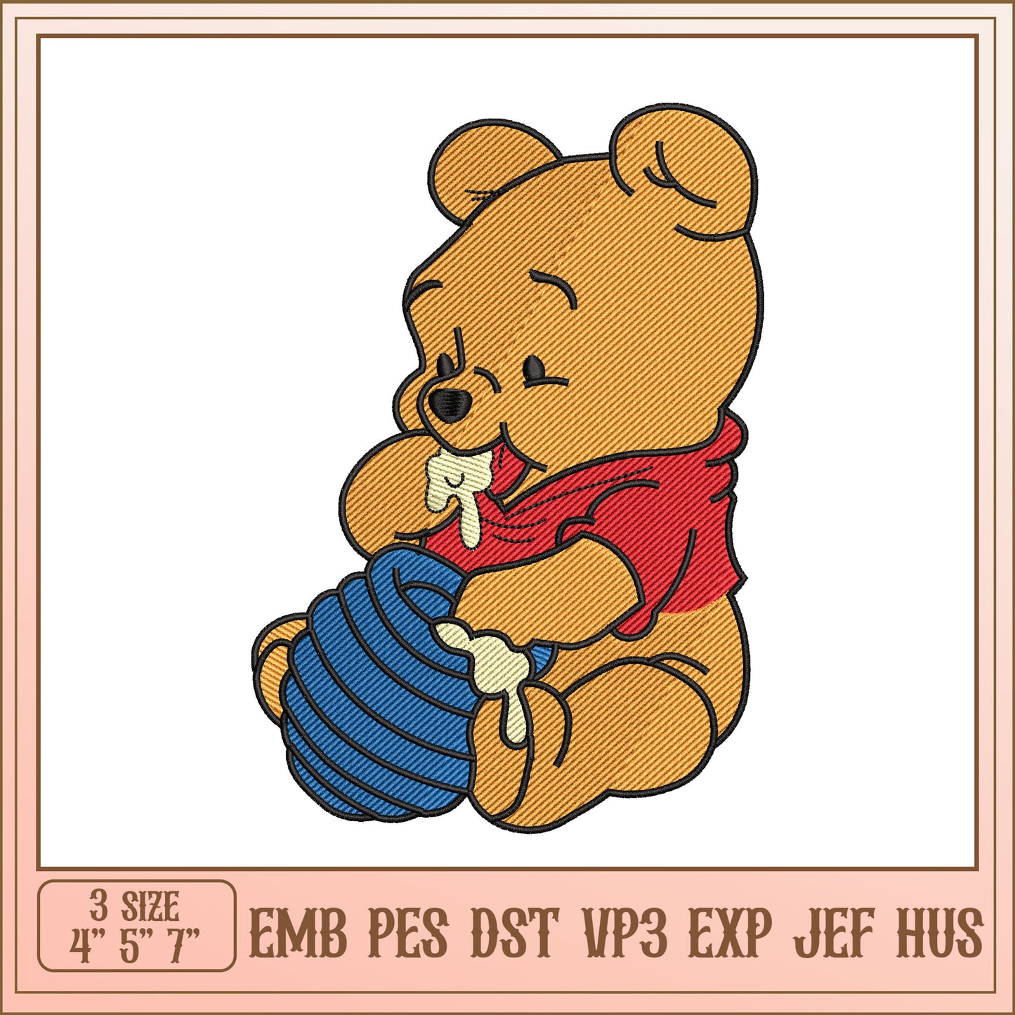 Winnie the Pooh Embroidery Design