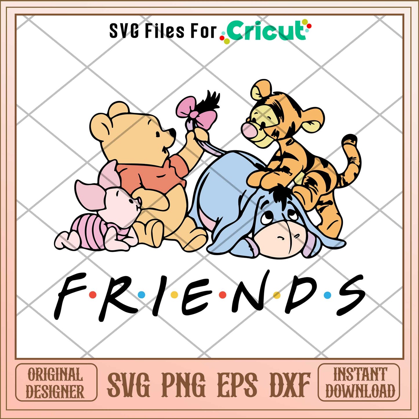 Winnie the Pooh Friends  Svg, Winnie the pooh character svg, Digital Download