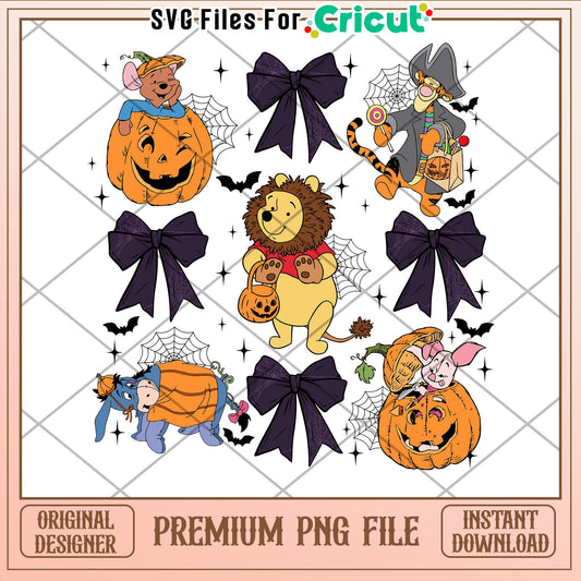 Winnie the Pooh Halloween PNG Bundle