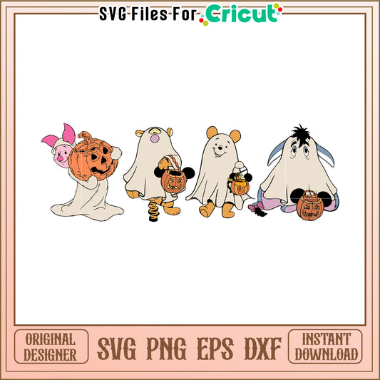 Winnie the Pooh Halloween SVG Design