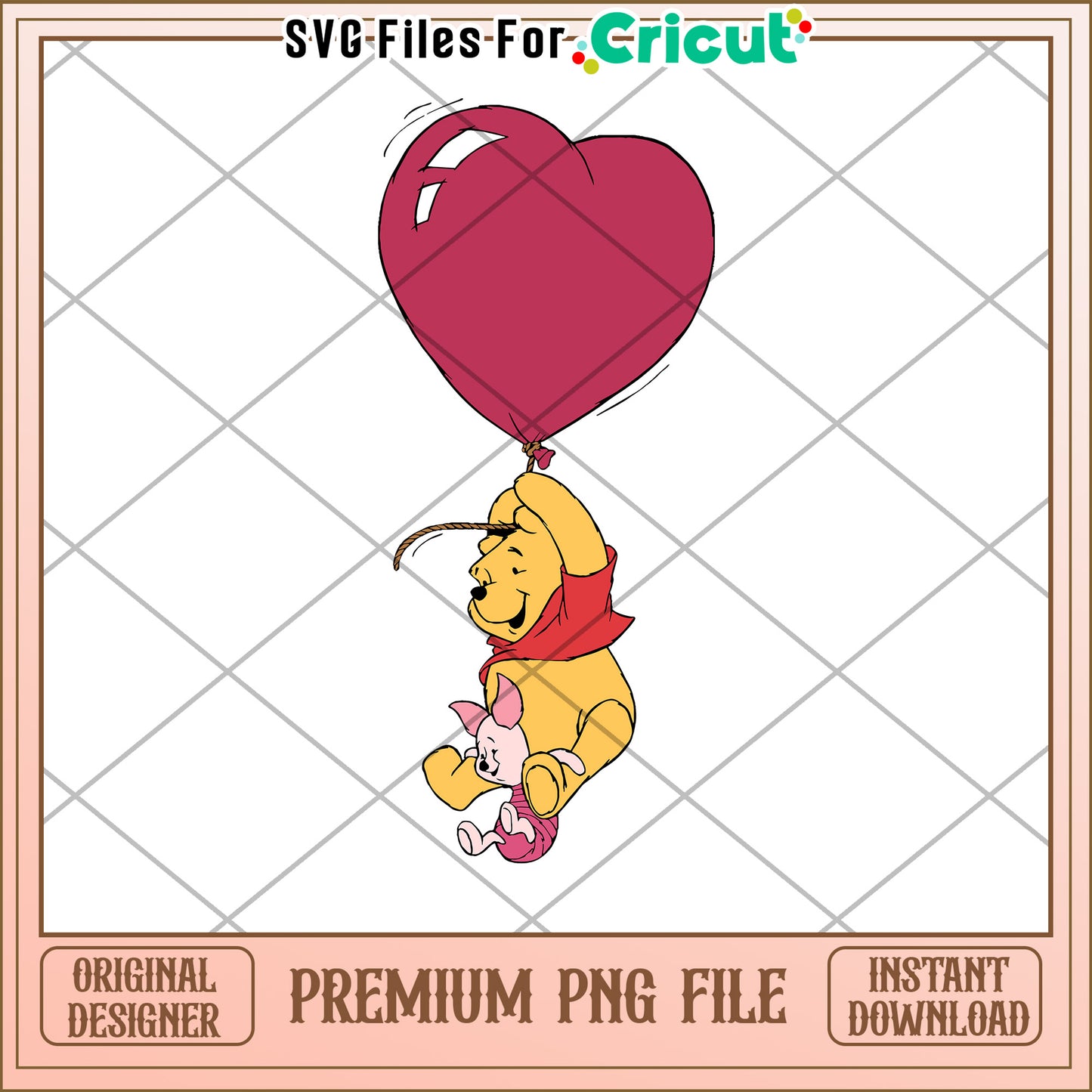 Winnie the Pooh Heart Balloon PNG