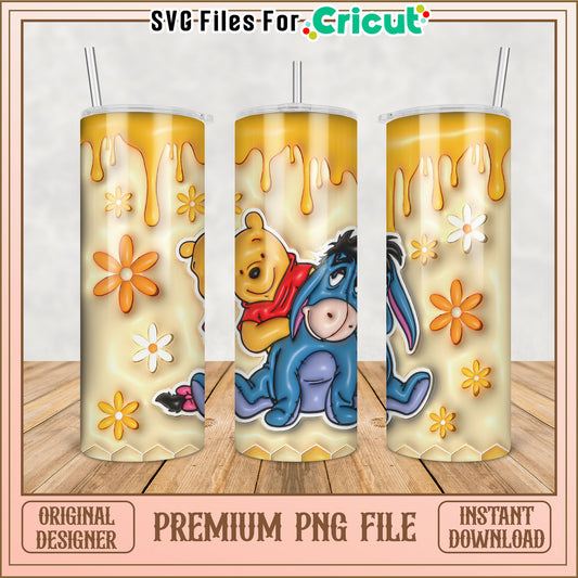 Winnie the Pooh Honey PNG Tumbler Design