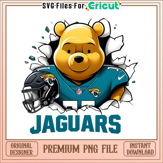 Winnie the Pooh Jaguars png, Jacksonville Jaguars png, NFL png