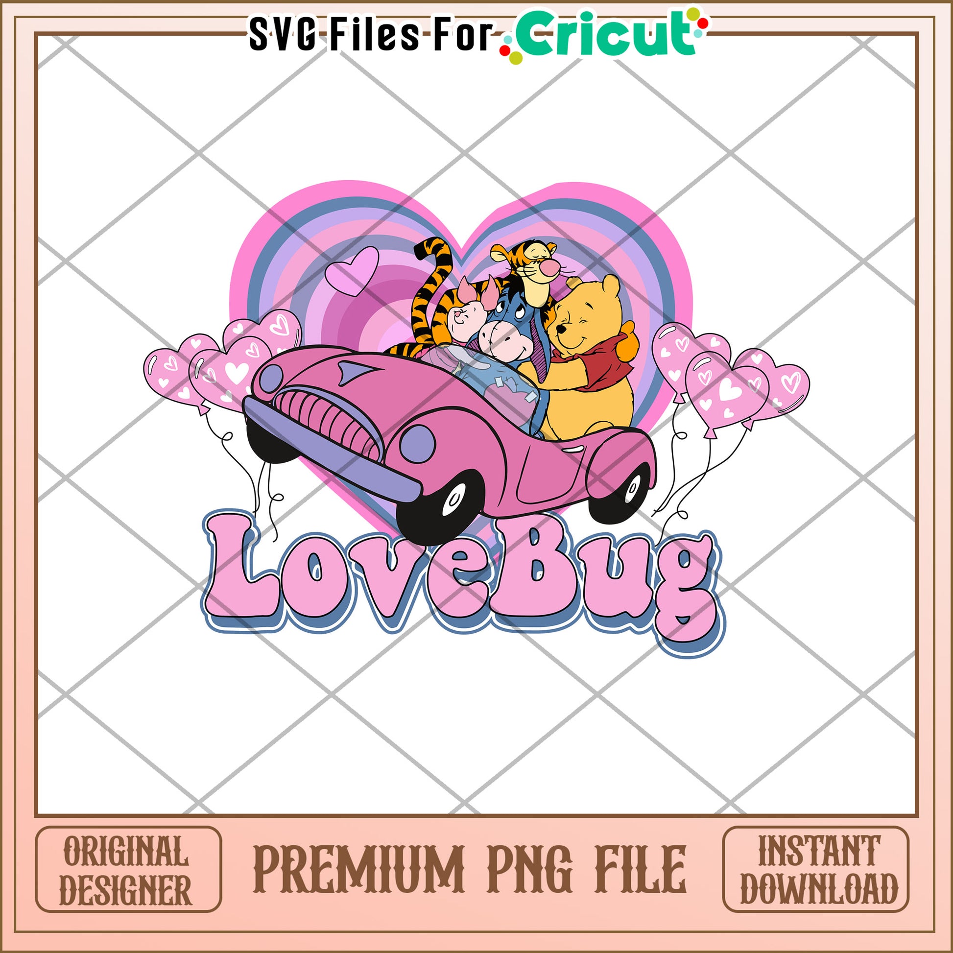 Winnie the Pooh Love Bug PNG