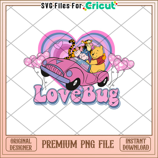 Winnie the Pooh Love Bug PNG