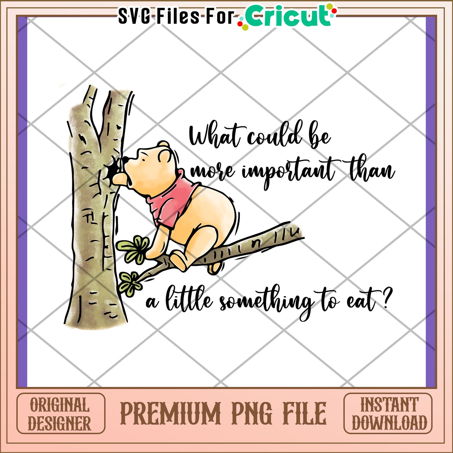 Winnie the Pooh PNG Eat Quote Design