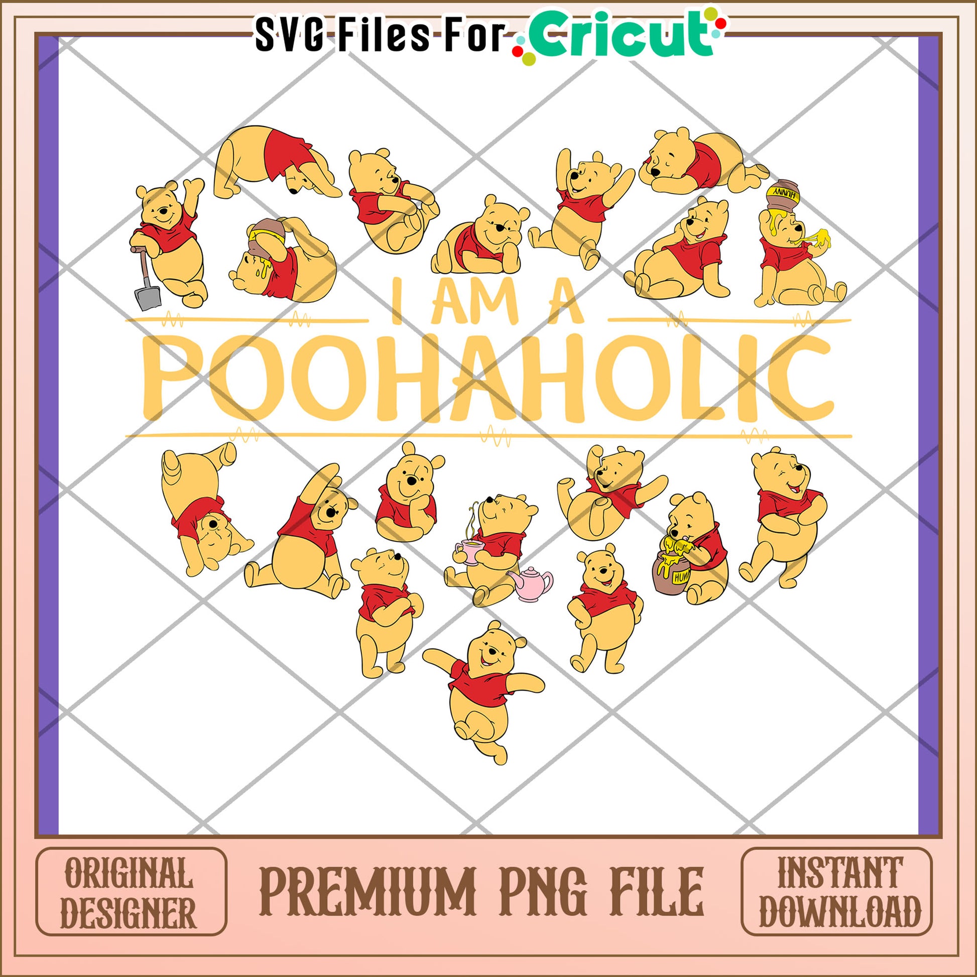 Winnie the Pooh PNG I Am a Poohaholic