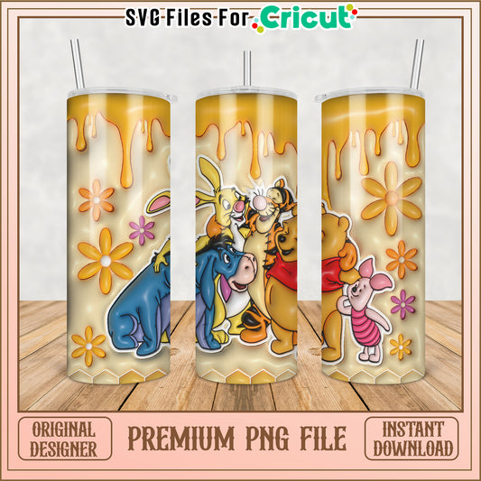 Winnie the Pooh PNG Tumbler Design