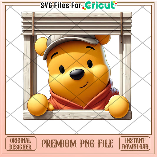 Winnie the Pooh PNG Window Design