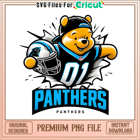 Winnie the Pooh Panthers png, Carolina Panthers png, NFL png