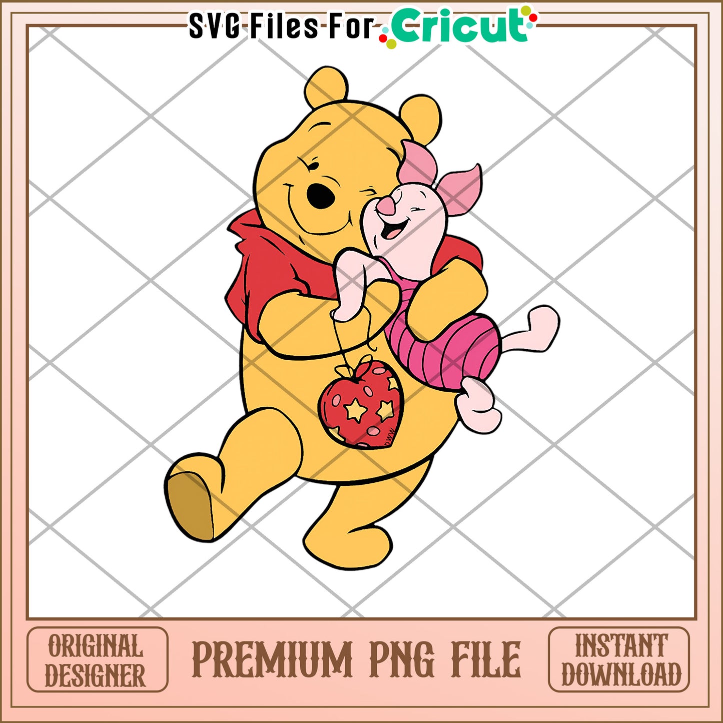 Winnie the Pooh Piglet Hug PNG Download