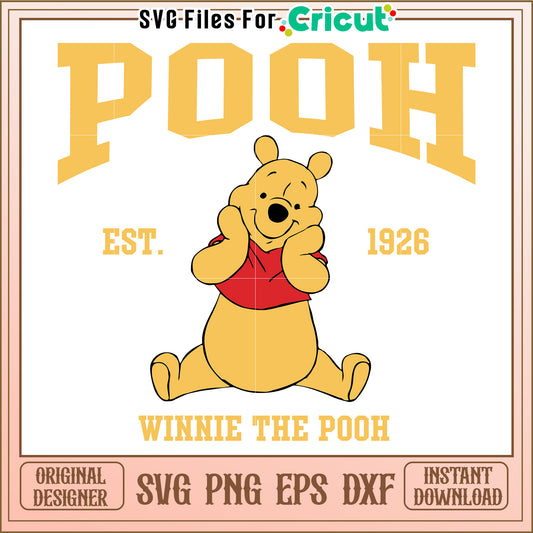 Winnie the Pooh SVG Design Instant Download