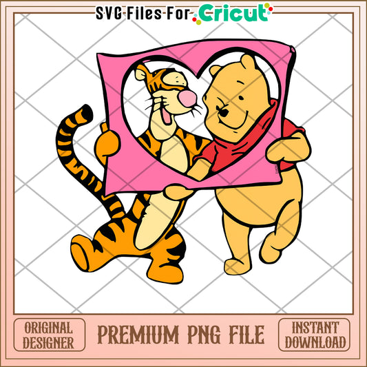 Winnie the Pooh Tigger Heart PNG