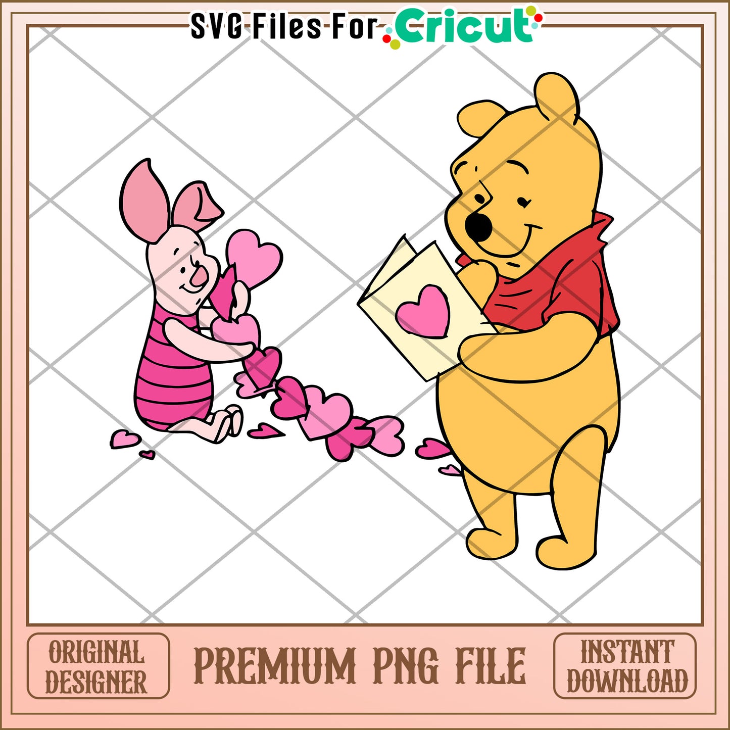 Winnie the Pooh Valentines PNG File