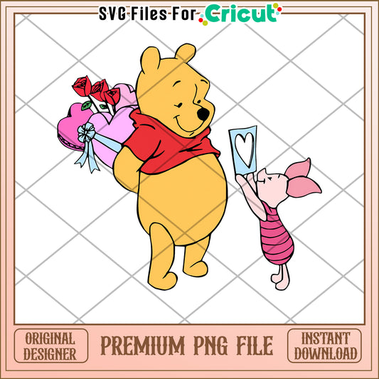 Winnie the Pooh and Piglet Cute PNG for Crafts Download