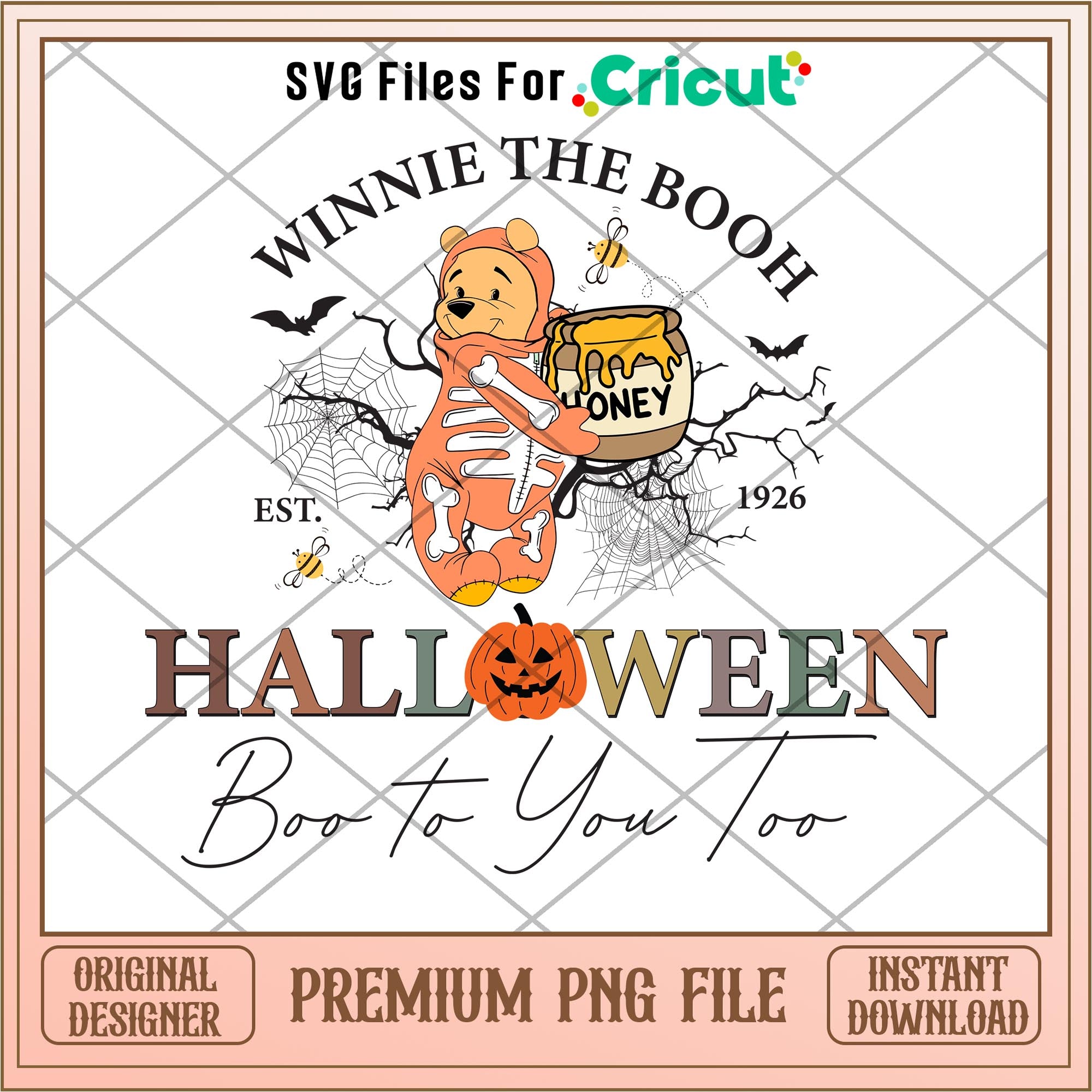 Winnie the booh est 1926 halloween boo to you too png, Winnie The Pooh ...
