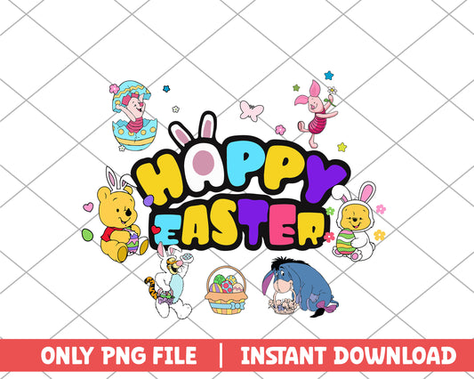 Winnie the pooh chibi happy easter png