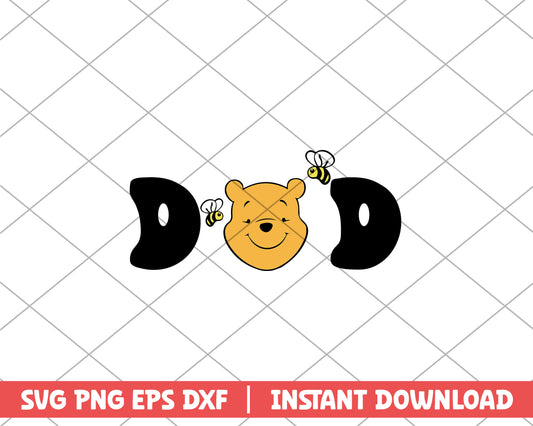 Winnie the pooh dad mothers day svg 