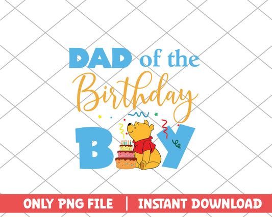 Winnie the pooh dad of the biirthday boy disney png