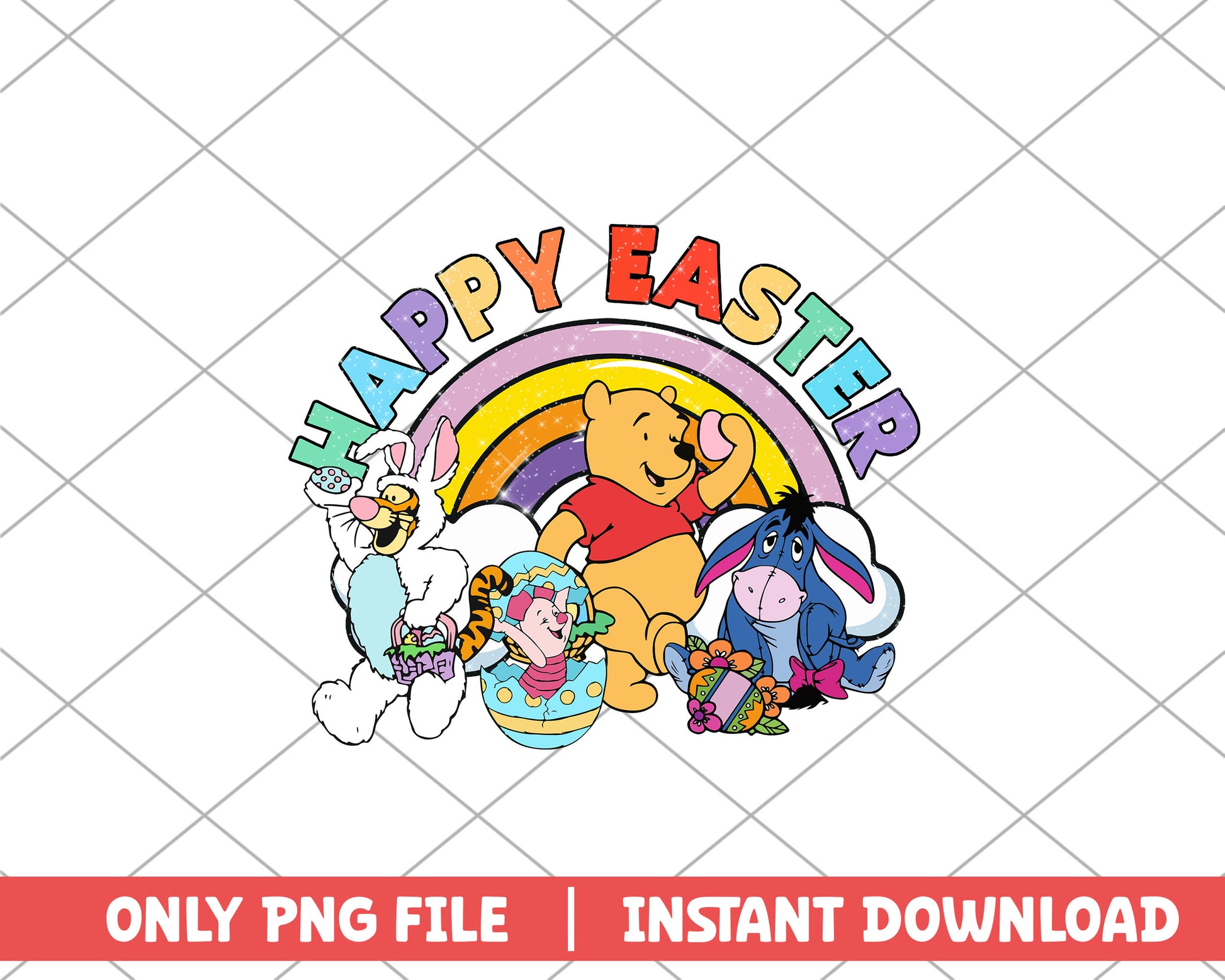 Winnie the pooh happy easter png