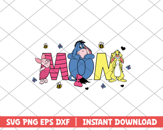 Winnie the pooh mom mothers day svg