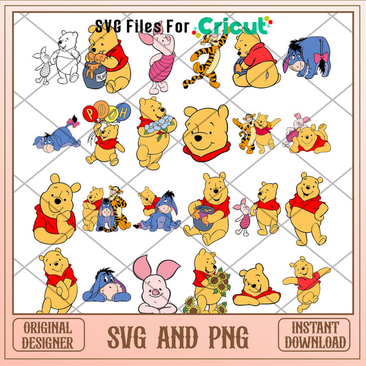 Disney Winnie the Pooh and friends svg bundle