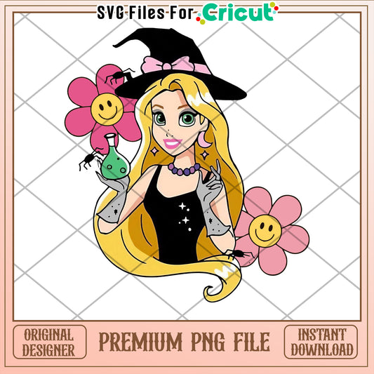 Witch Girl PNG Sublimation Design