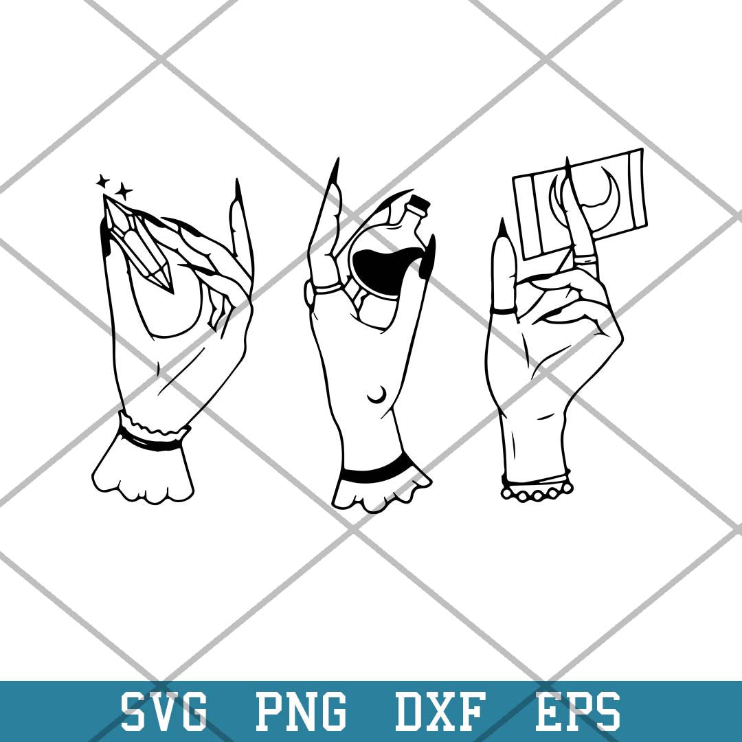 Witch Hands Grunge Aesthetic Halloween Tarot Svg, Halloween Svg-Svgfilesforcricut