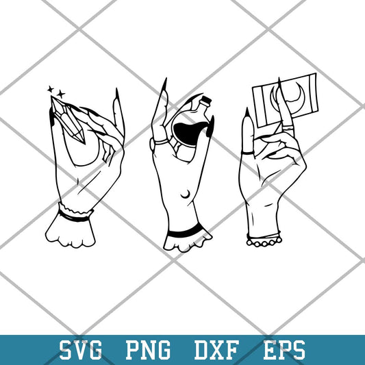 Witch Hands Grunge Aesthetic Halloween Tarot Svg, Halloween Svg-Svgfilesforcricut