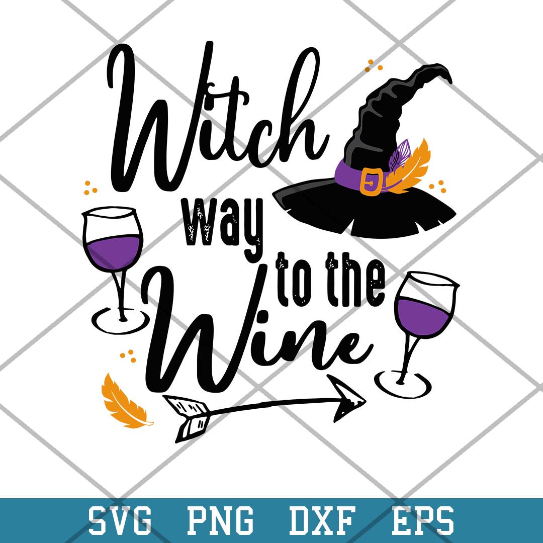 Witch Way To The Wine Svg, Halloween Svg-Svgfilesforcricut