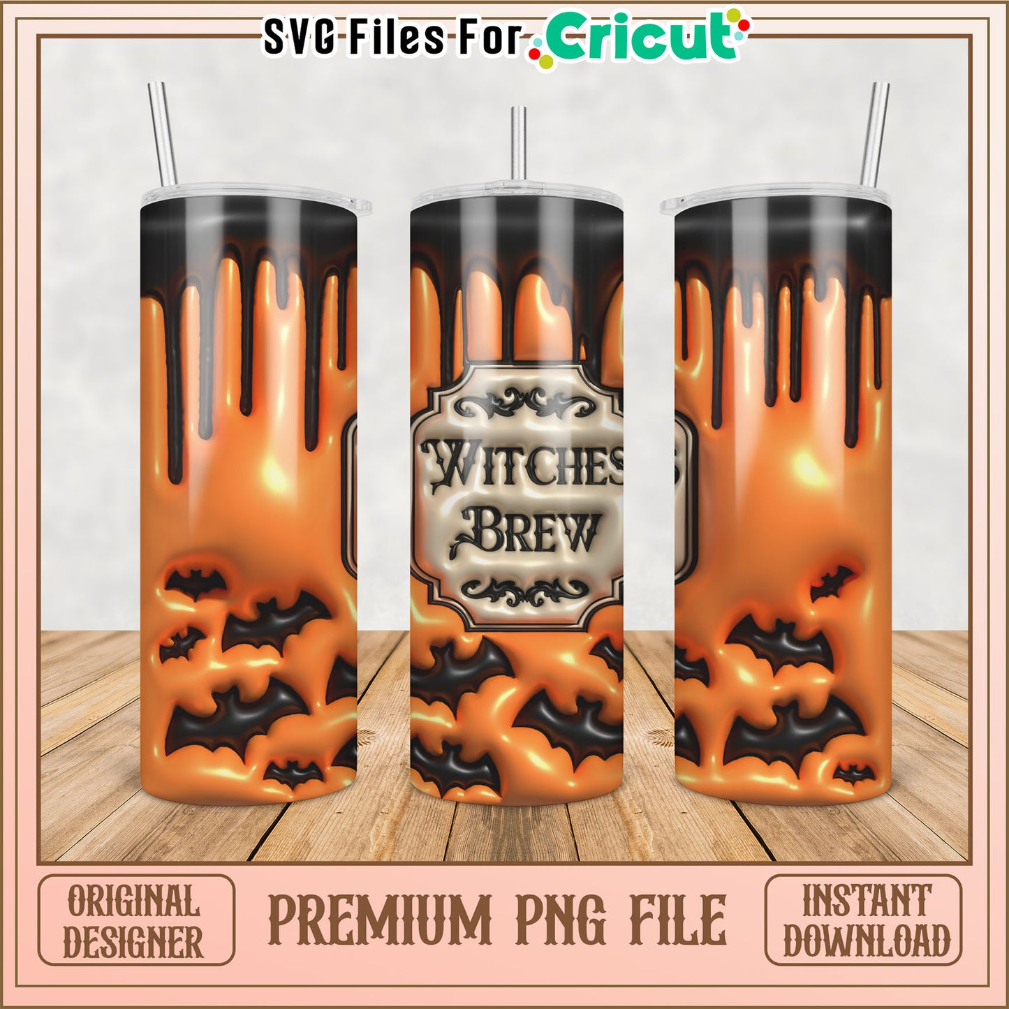 Witches Brew Halloween Tumbler PNG