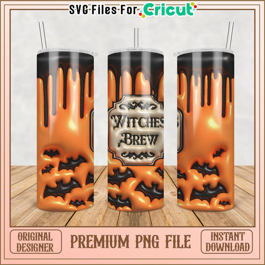 Witches Brew Halloween Tumbler PNG