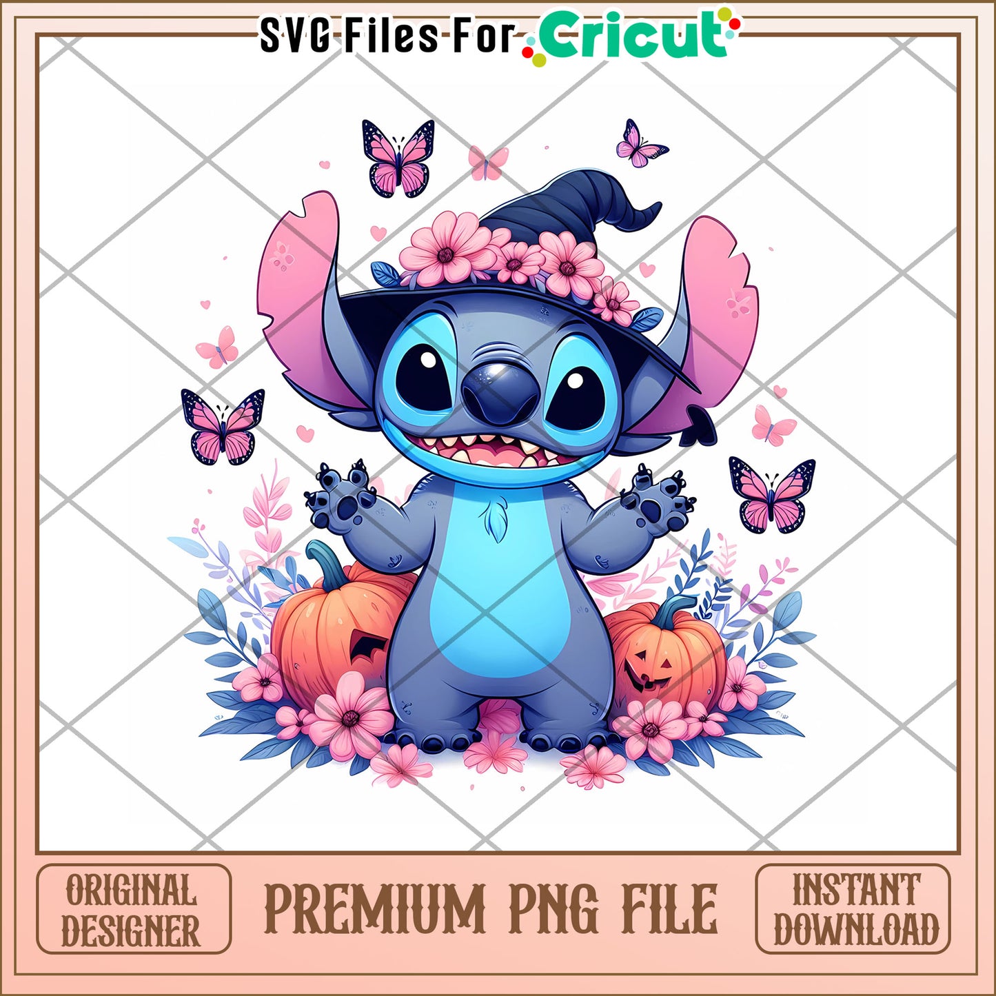 Witch stitch png, spirit halloween png, funny stitch png