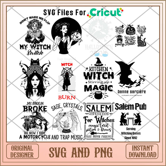 The Magical Witch svg bundle, Halloween Witch svg - Svgfileforcricut