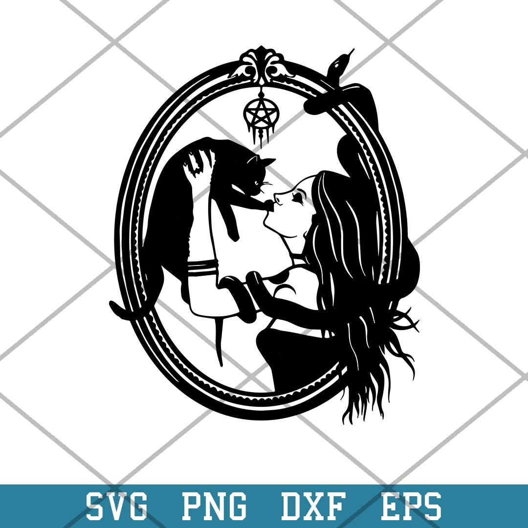Witchy And Black Cat Svg, Halloween Svg-Svgfilesforcricut