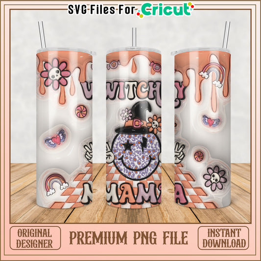 Witchy Mama Tumbler Design Premium PNG for Cricut Instant Download