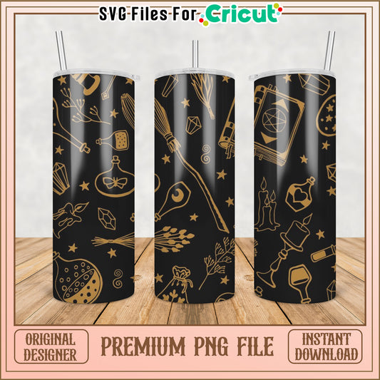 Witchy Tumbler PNG Sublimation Design