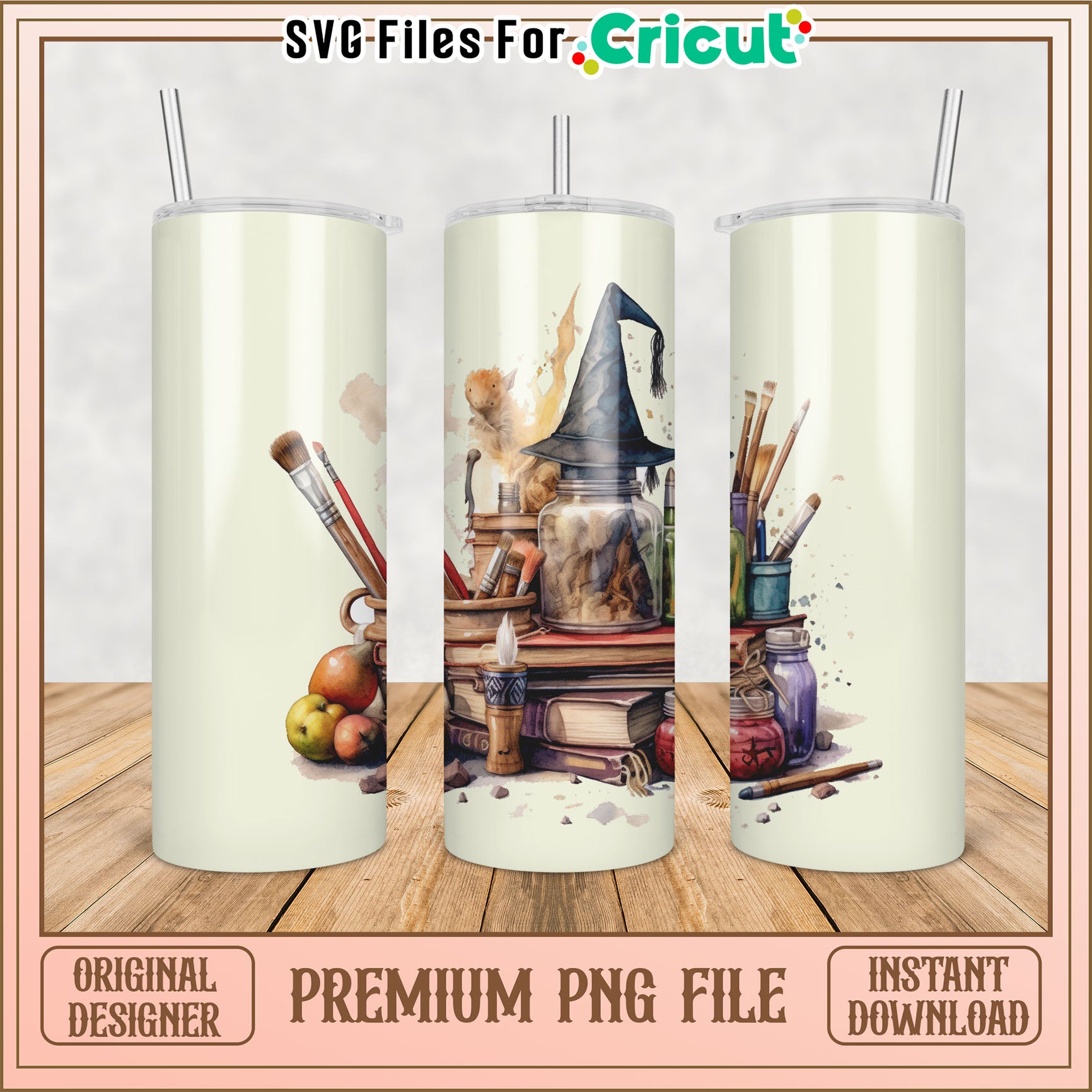 Witchy Watercolor Tumbler PNG