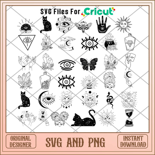 Halloween witchy symbol svg bundle, Halloween day svg - Svgfileforcricut