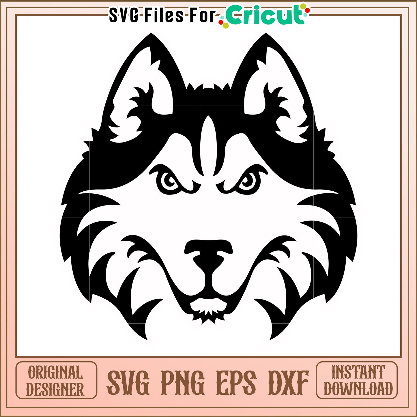 Wolf Face SVG Design for Cricut, Perfect for Craft Projects and Gifts