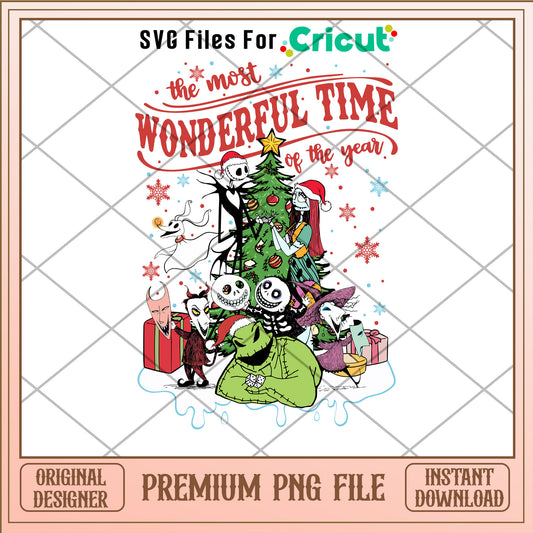Wonderful time of the year png, nightmare before christmas png
